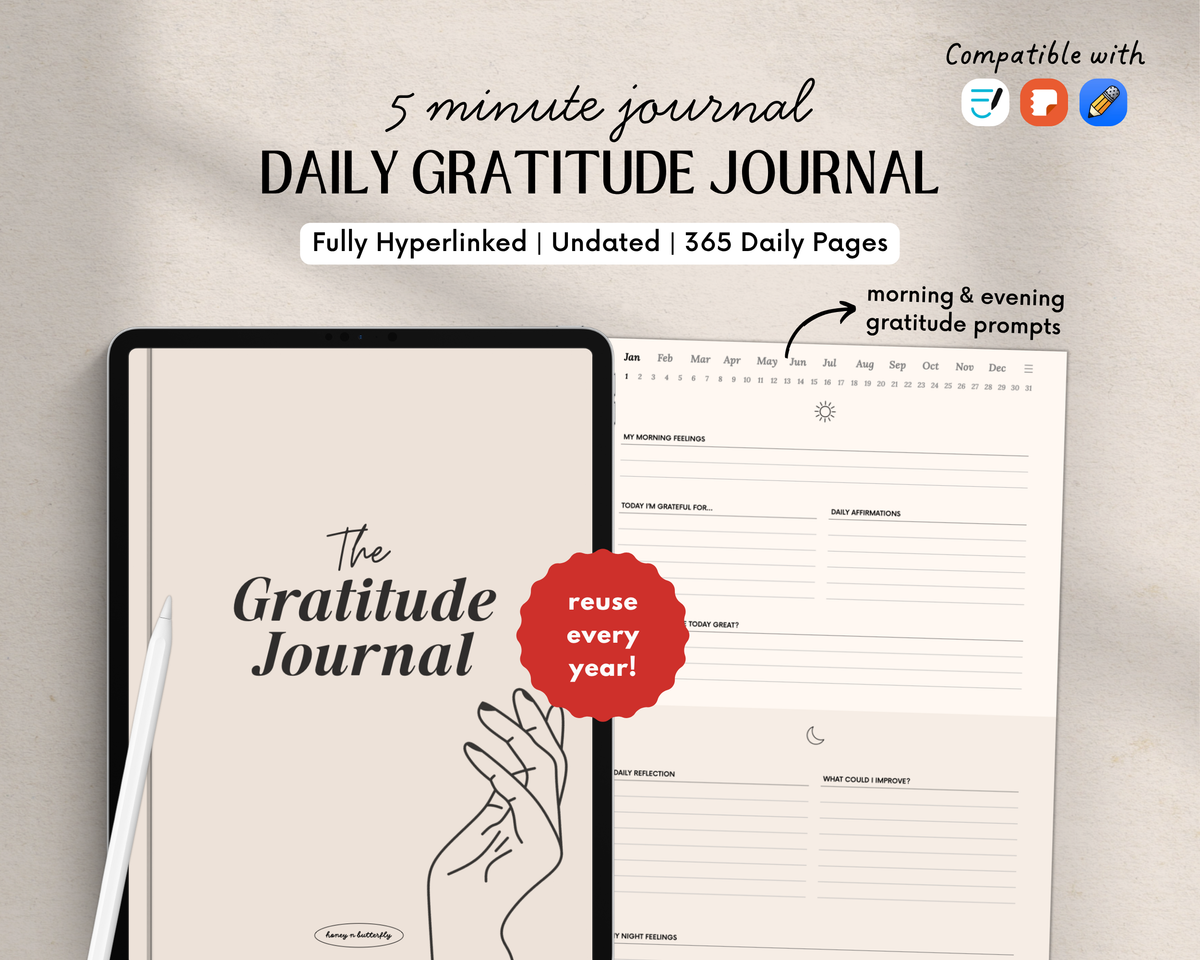 365 Day 5 Minute Gratitude Journal