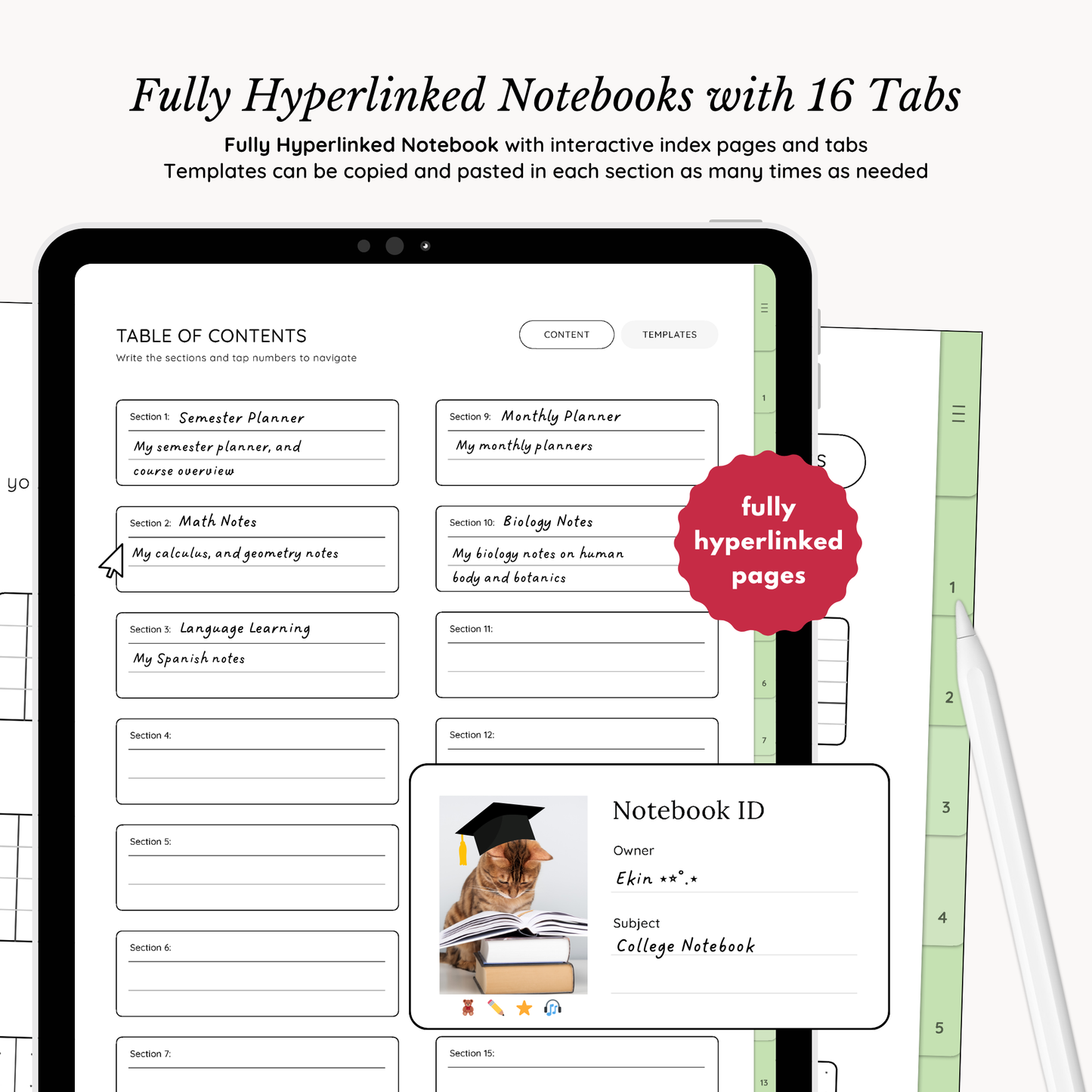 Everyday Digital Notebook (Matcha)