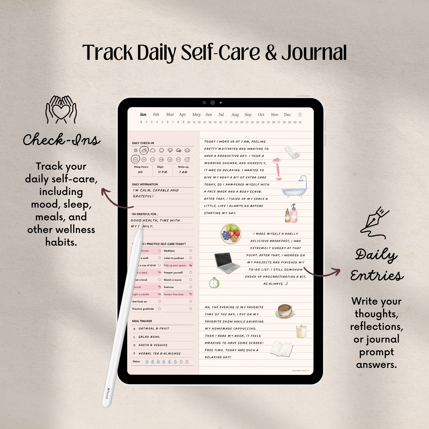 365 Day Digital Self-Care Journal