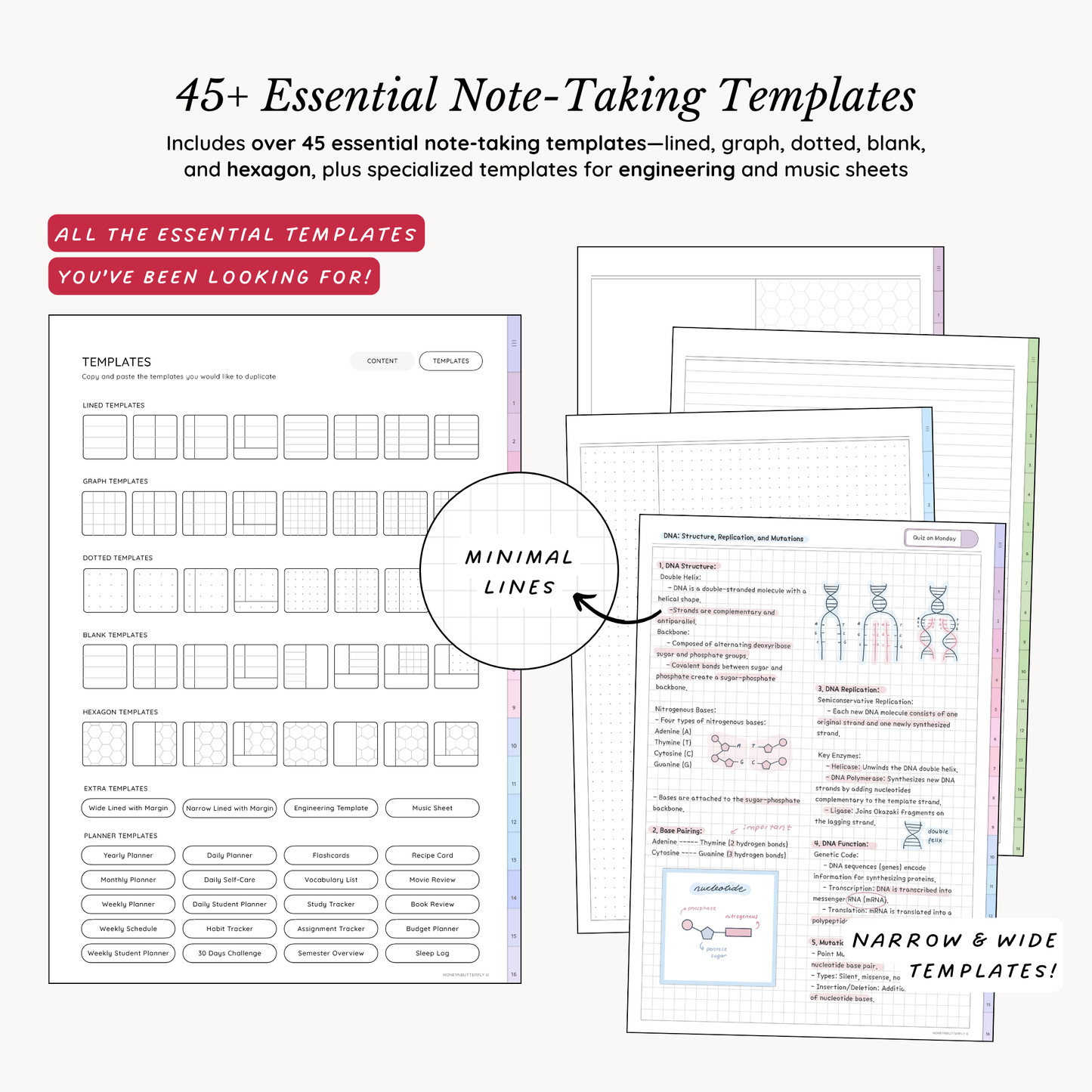 8 Digital Notebook & Planner BUNDLE
