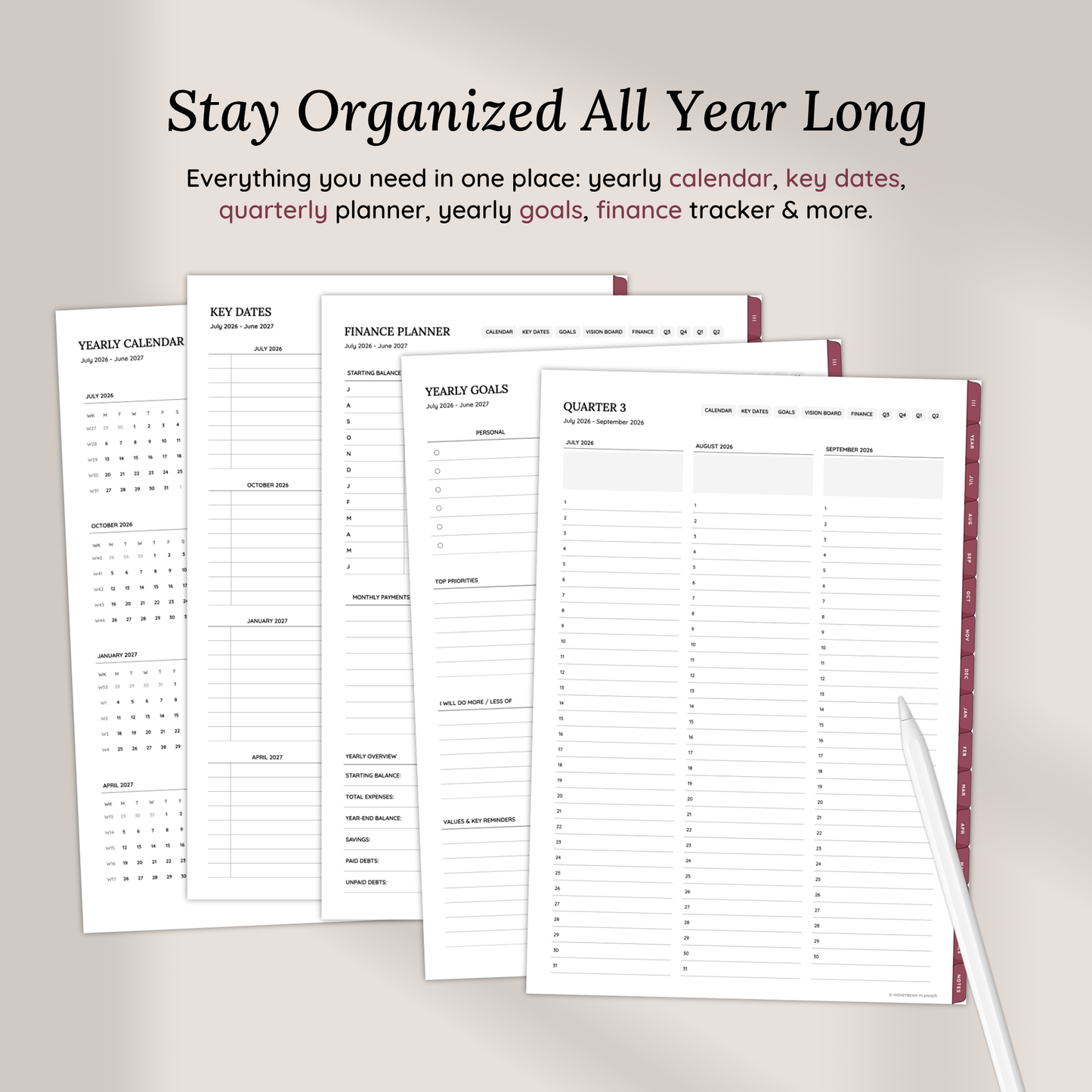 2026-2027 Midyear Everyday Planner
