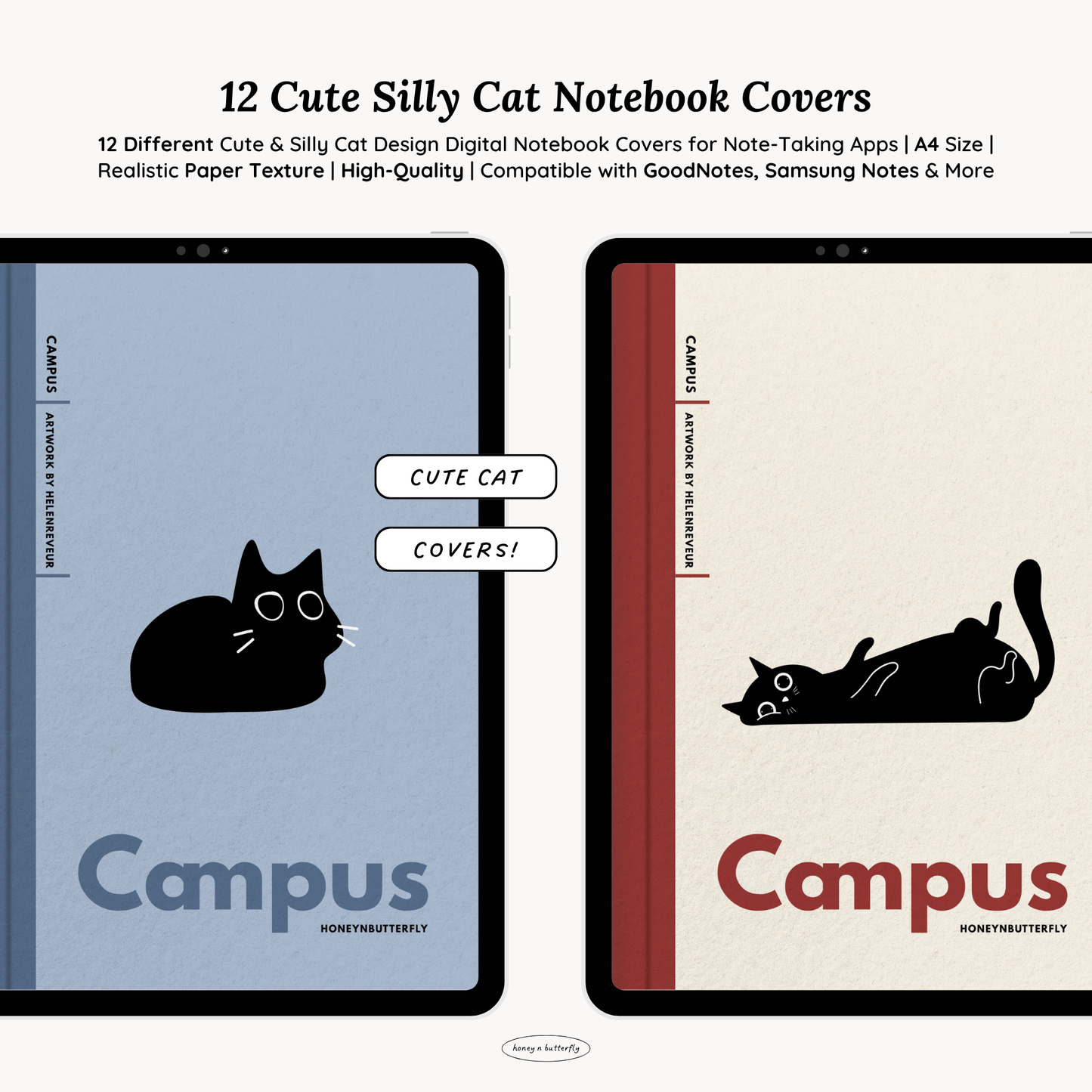 12 Silly Cat Digital Campus Covers
