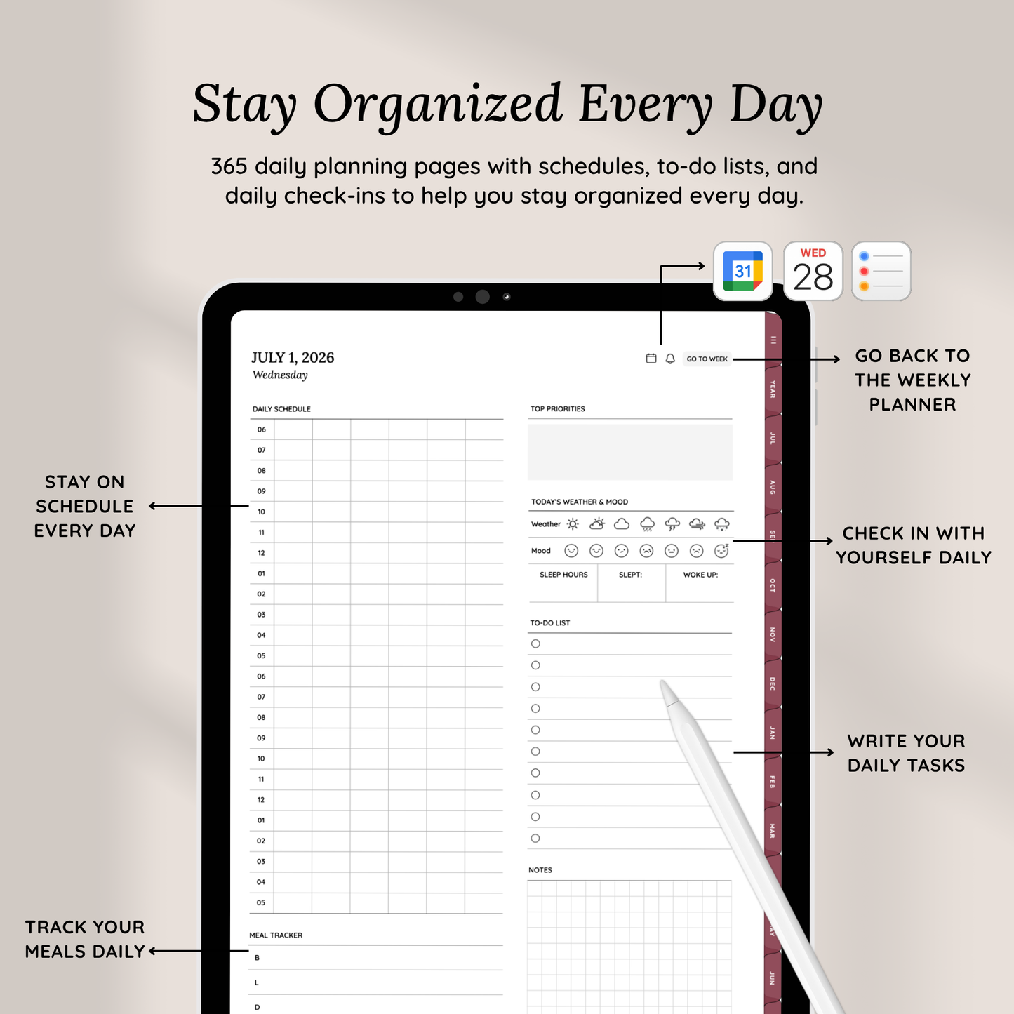 2026-2027 Midyear Everyday Planner