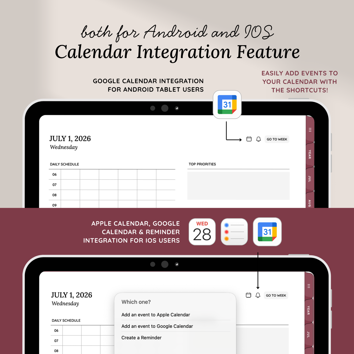 2026-2027 Midyear Everyday Planner