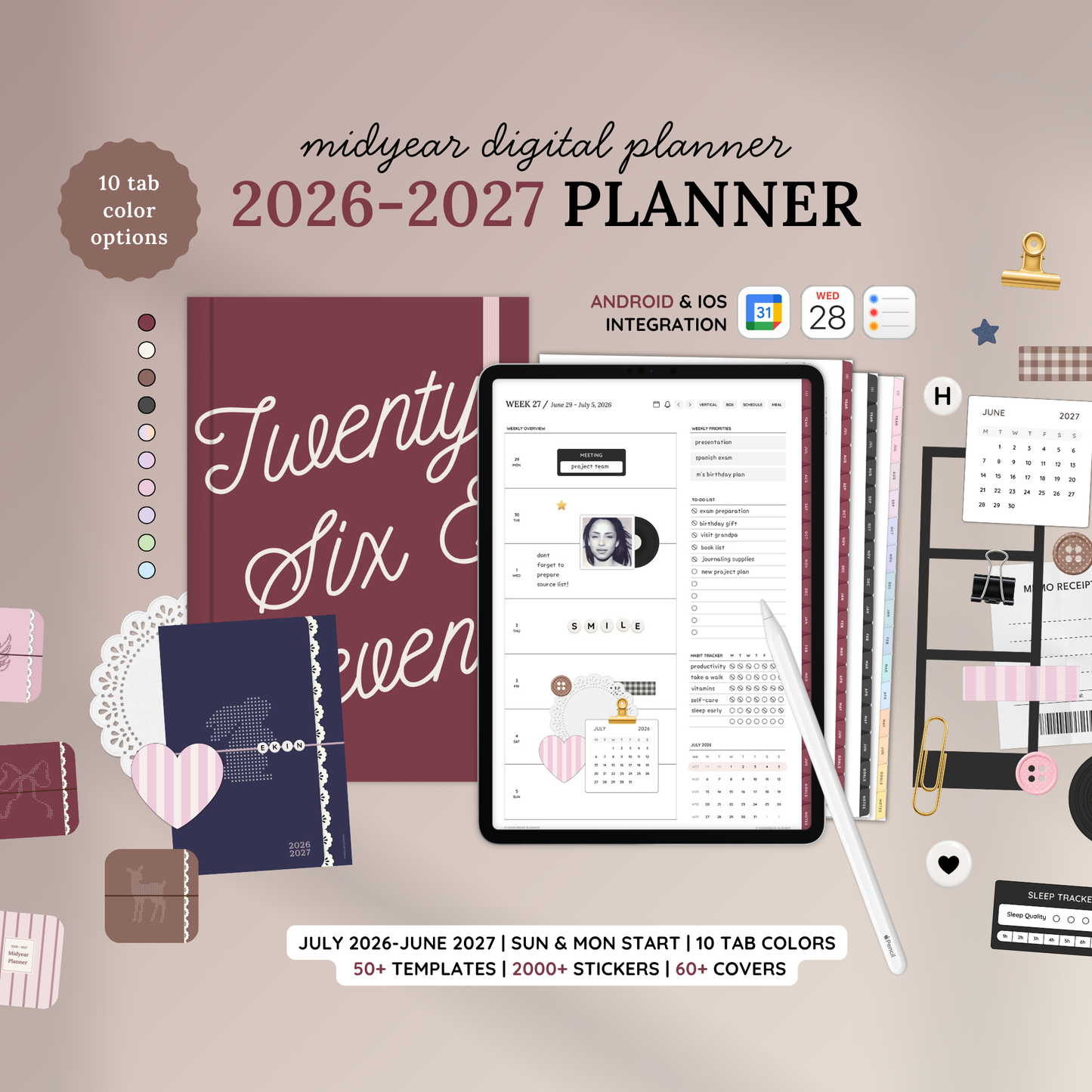 2026-2027 Midyear Everyday Planner